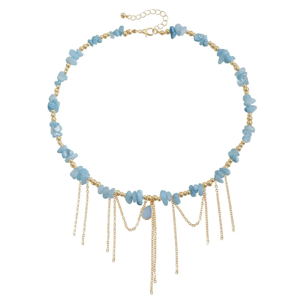 Water Droplet Necklace Tassel