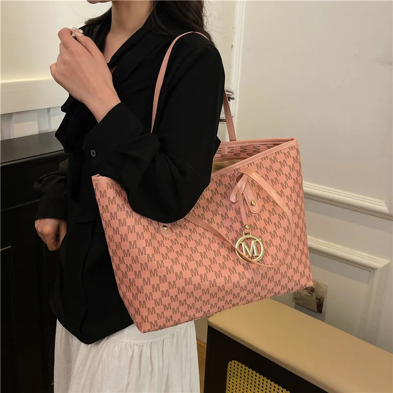 fashionable printed PU leather handbag