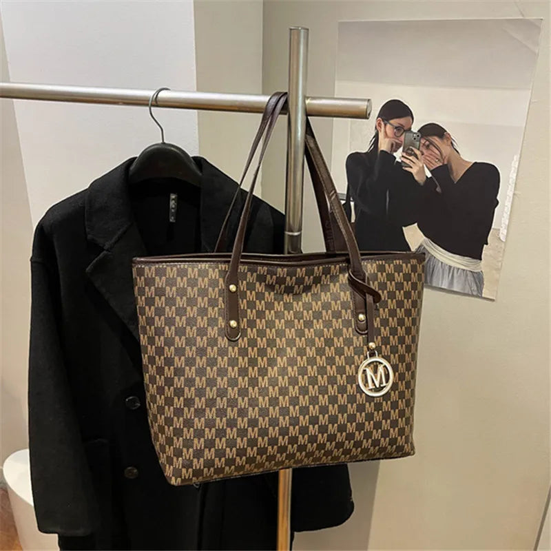 fashionable printed PU leather handbag