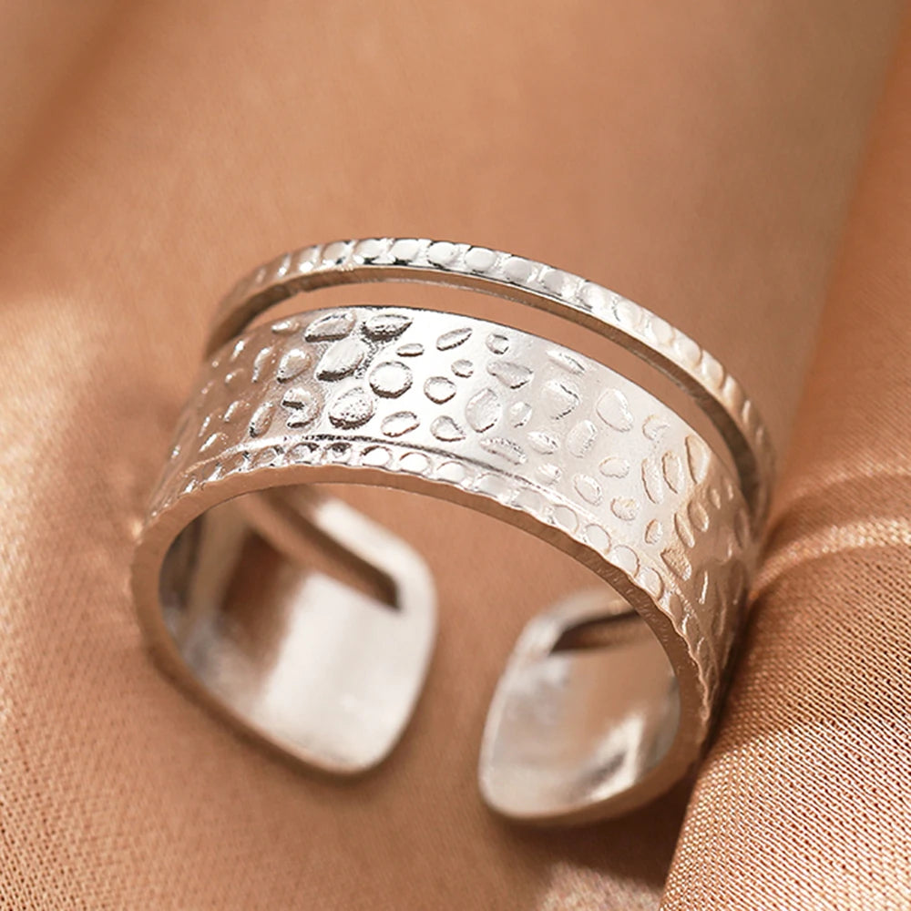 Collection of classic stainless steel rings :