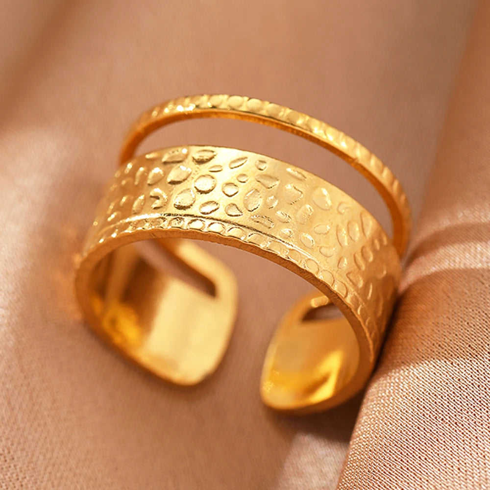 Collection of classic stainless steel rings :