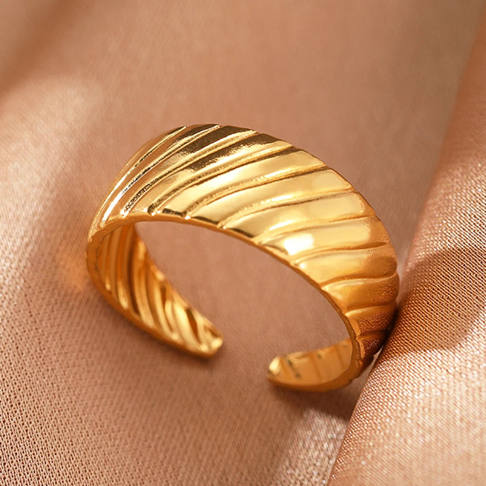 Collection of classic stainless steel rings :