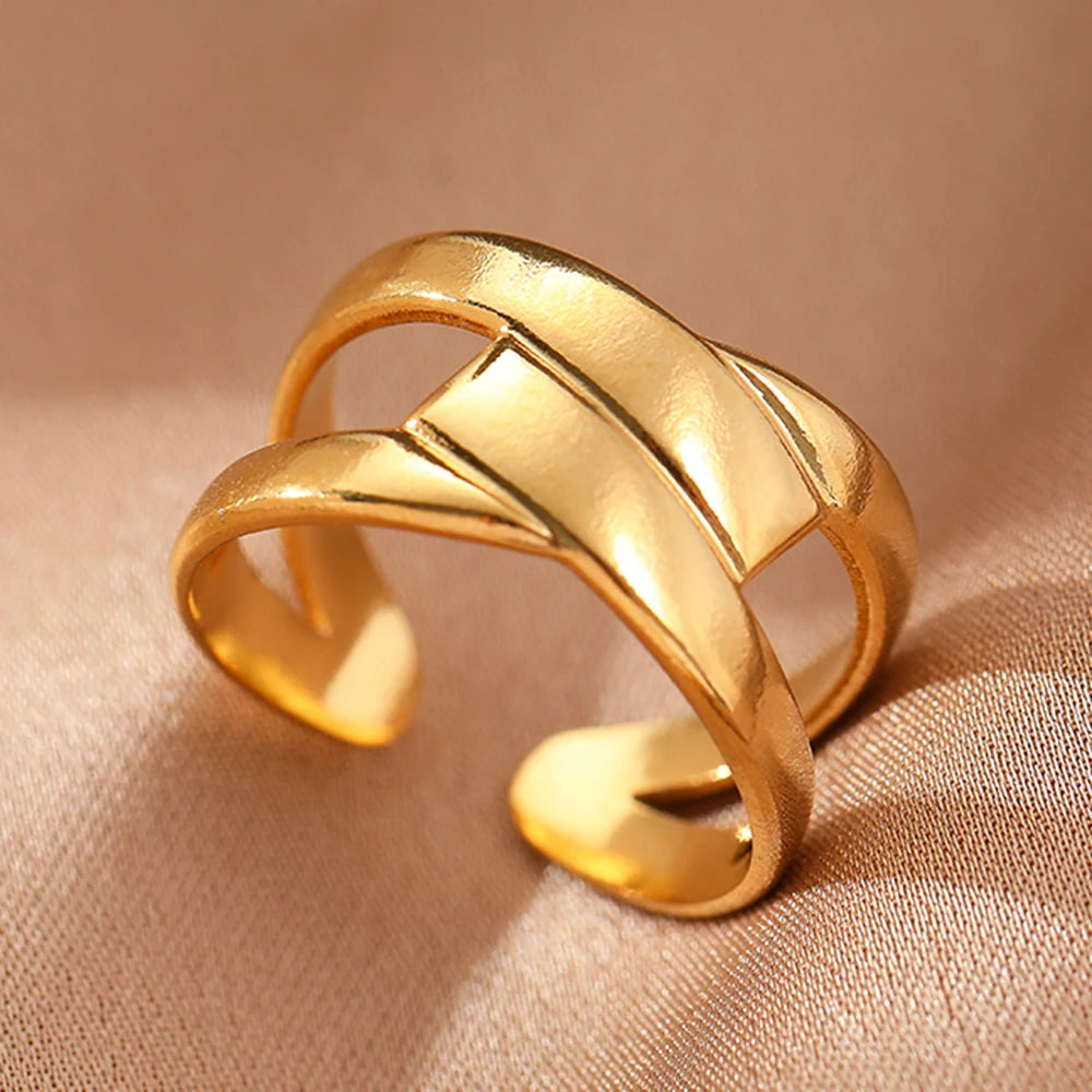 Collection of classic stainless steel rings :