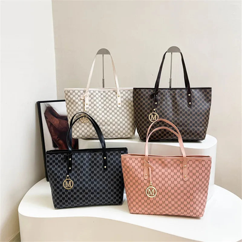 fashionable printed PU leather handbag